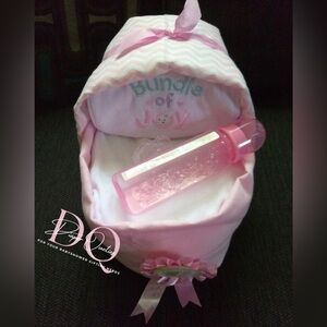 Baby girl bundle of joy diaper bassinet